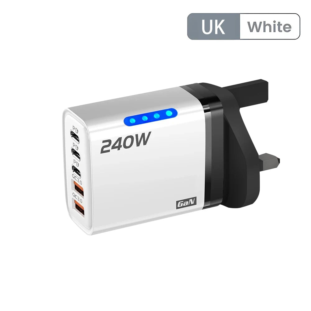 240W GaN 5-Port USB Wall Charger