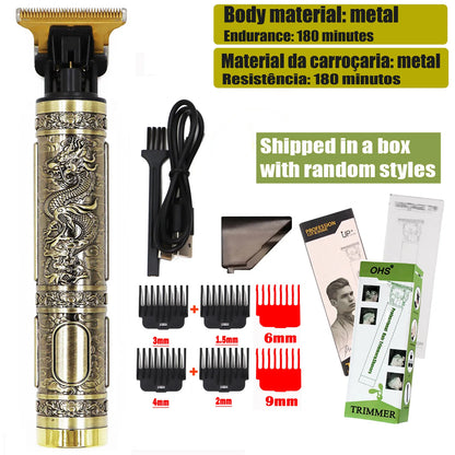 OHS Electric Hair Clipper Professional USB Cordless Clipper Professional Beard Trimmer Haircut Grooming Kit Hair Cutting Machine