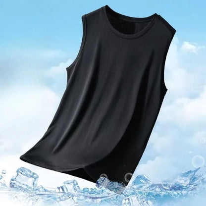 Men's mesh muscle tank top, men's mesh sports tank top, sportswear, transparent fitness sleeveless top
