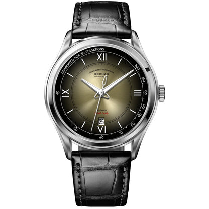 BORMAN Men Automatic Watch Fashion 41.5mm Mechanical Wristwatch 50M Waterproof Luminous Sapphire Mirror Gradient Dial Date