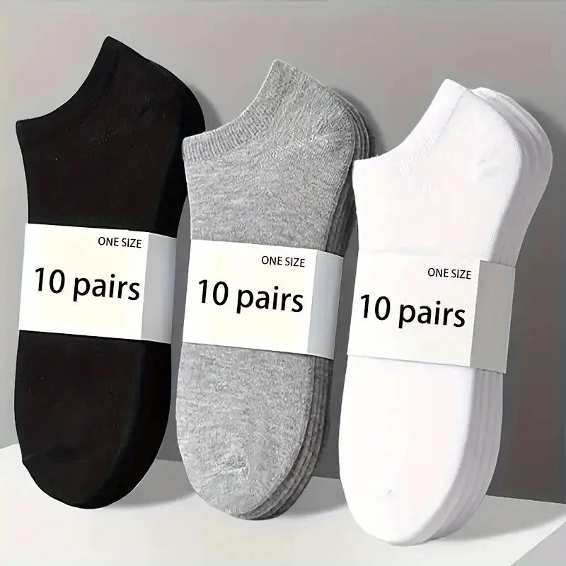5/10-Pack Unisex Comfort-Fit Ankle Socks For All, Breathable &amp; Lightweight - Ideal For Sports &amp; Daily Wear