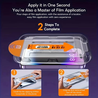 1-5PCS Easy Install HD Screen Protector For iPhone 17 Pro Max 18 15 16 13 11 14 16e 12 Mini XR X Xs 7 8 Plus Air Tempered Glass