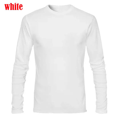 Mens Autumn Long Sleeve T-Shirts Casual O-Neck Shirts Fitness Sports T-Shirt Men&