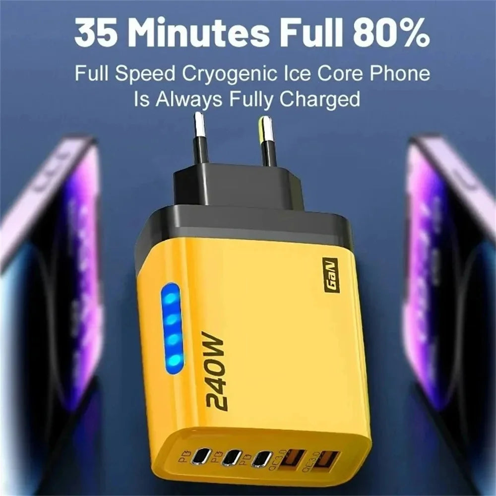 240W GaN 5-Port USB Wall Charger