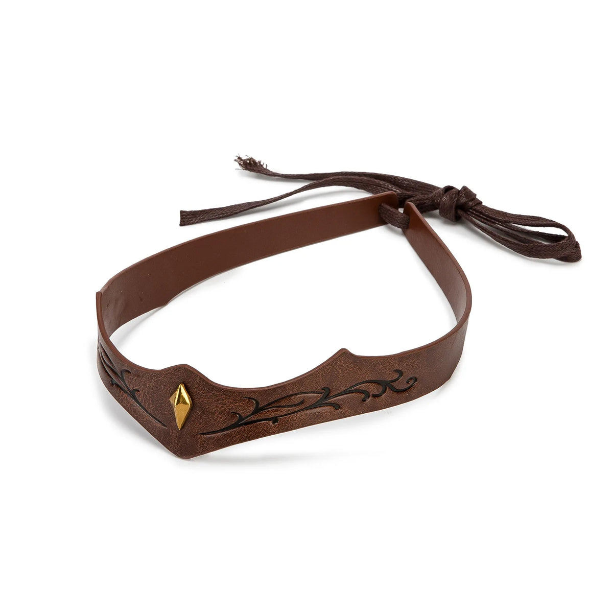 Vintage Medieval Renaissance Crown Adjustable PU Leather Headband Viking Headpiece Halloween Cosplay Accessory