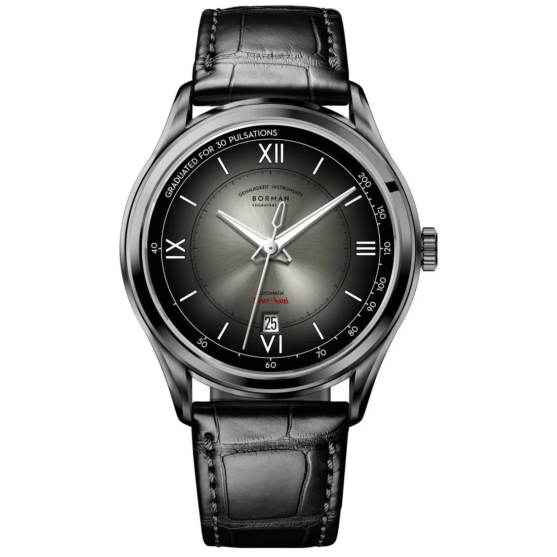 BORMAN Men Automatic Watch Fashion 41.5mm Mechanical Wristwatch 50M Waterproof Luminous Sapphire Mirror Gradient Dial Date