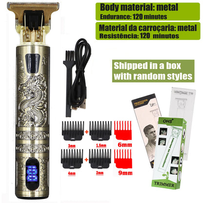 OHS Electric Hair Clipper Professional USB Cordless Clipper Professional Beard Trimmer Haircut Grooming Kit Hair Cutting Machine