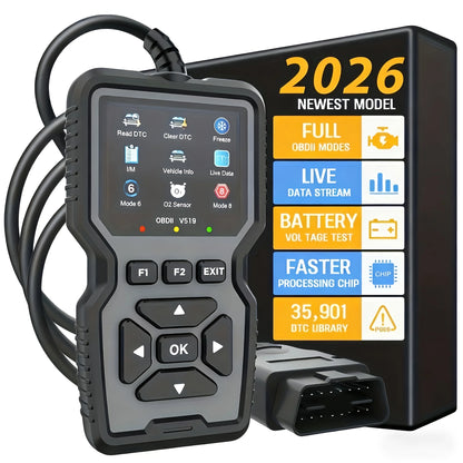 V519 Professional Obd2 Scanner - Usb-Powered Car Diagnostic Tool with Real-Time Data Stream, Full-Featured Obd Ii Testing (I/M Ready, Bod2/Eobd), Clears Engine Fault Lights, Reads/Erases Codes for Most Vehicles, Car Maintenance, Ergonomic Design, Durable