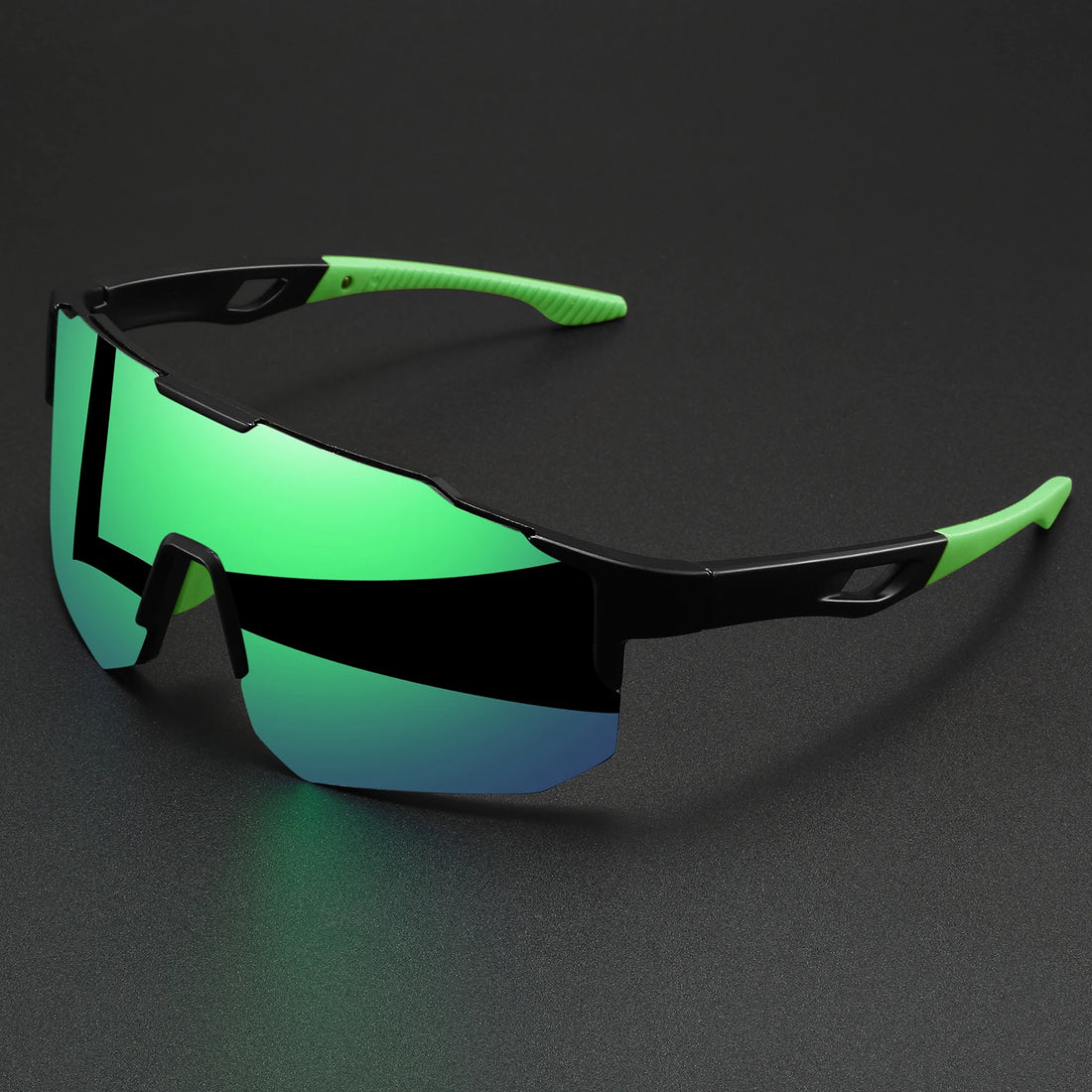 Oversized Colorful Sports Sunglasses - Wraparound Design, UV400 Unisex Comfort Fit for Cycling, Hiking &amp; Outdoor