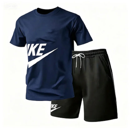 Summer fashion street short sleeved sports suit men&
