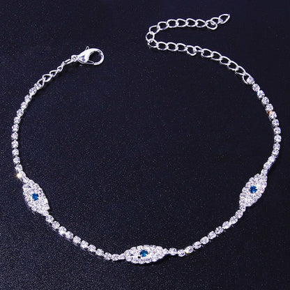 Vintage Bule Evil Eye Anklet Bracelet Beach Women Crystal Anklet1