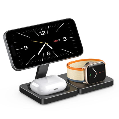 TIMESS Fast Magnetic 3 in 1 Wireless Charger For iPhone 17 16 15 PRO MAX For Apple Watch iWatch For Airpods Pro Charging Stand