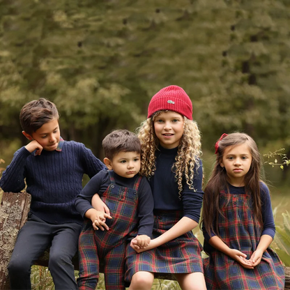 Ali Co AW26 plaid collection dress teen skirt romper top family matches clothing outfits