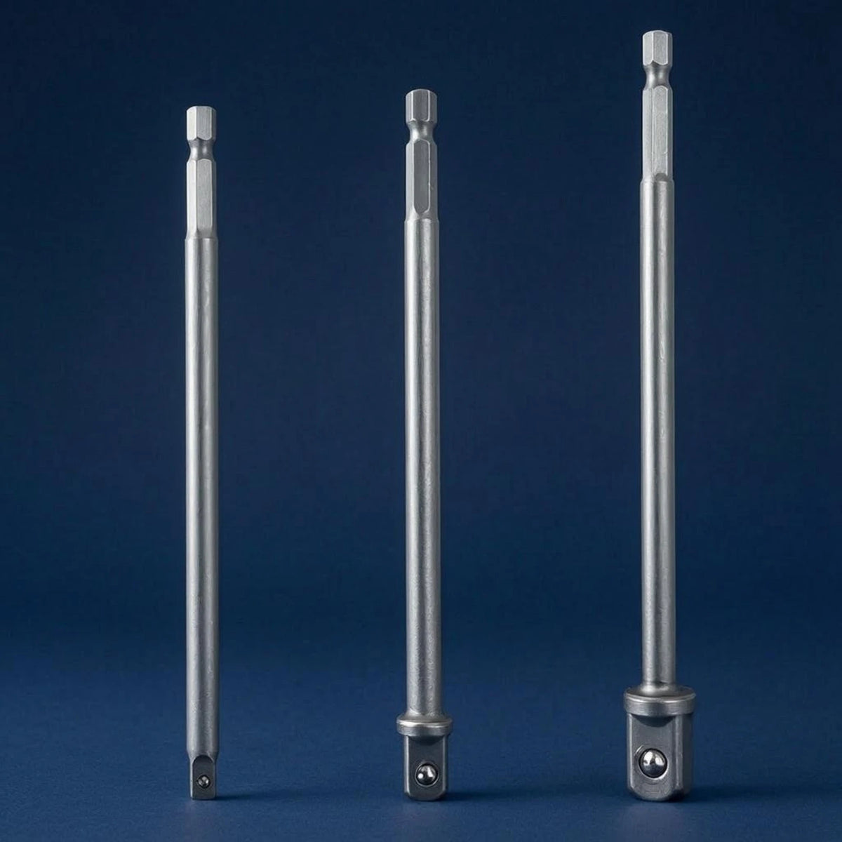 3 Pieces Hex to Square Adapter 150 Mm Socket Adapter Set Tool Accessory Long-Lasting Corrosion Resistant