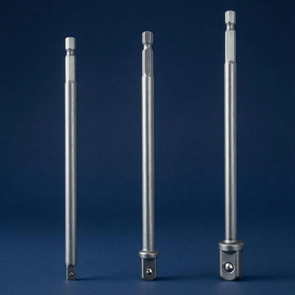 3 Pieces Hex to Square Adapter 150 Mm Socket Adapter Set Tool Accessory Long-Lasting Corrosion Resistant