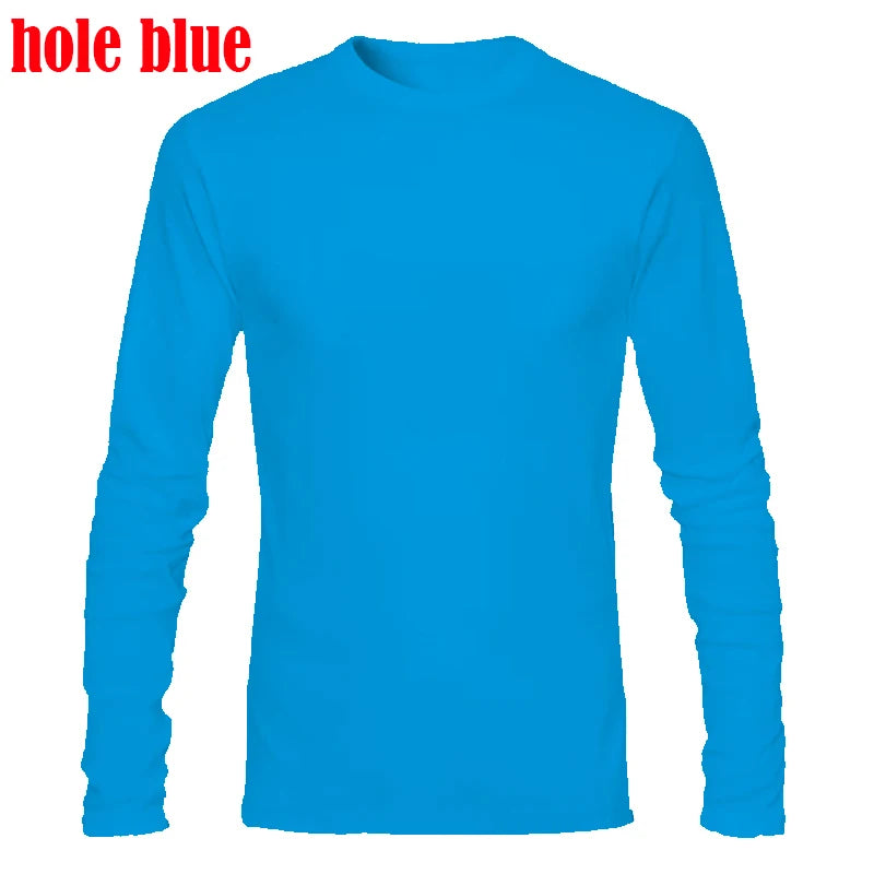 Mens Autumn Long Sleeve T-Shirts Casual O-Neck Shirts Fitness Sports T-Shirt Men&