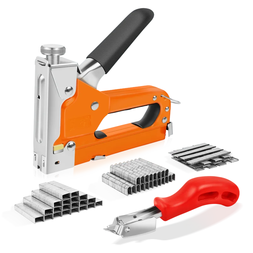 3 in 1 Nail Stapler Gun With 3000 Staples &amp; Staple Remover Tool Kit Stapler for Wood Fabric Stapler Home Repair DIY Tool Kit