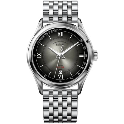 BORMAN Men Automatic Watch Fashion 41.5mm Mechanical Wristwatch 50M Waterproof Luminous Sapphire Mirror Gradient Dial Date