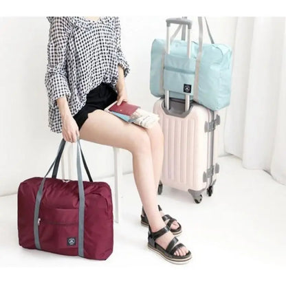 Foldable Large Capacity Travel Duffel Bag Portable Carry On Boarding Luggage Clothes Storage Handbag for Travel Moving Picnic