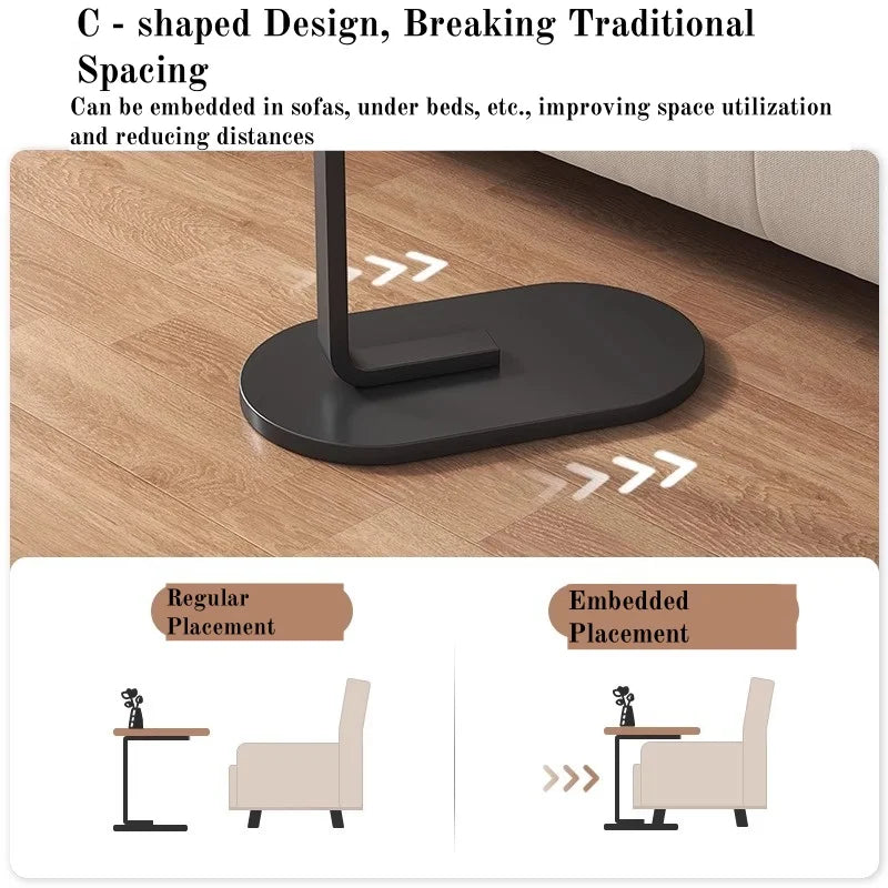 Portable Adjustable Folding Side Table/Laptop Desk, for Home Office, Coffee Table, Bedside Sofa, Office Reception Area, Mother&