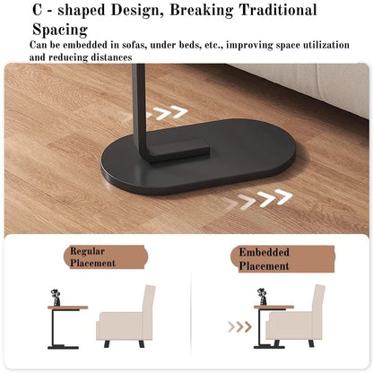 Portable Adjustable Folding Side Table/Laptop Desk, for Home Office, Coffee Table, Bedside Sofa, Office Reception Area, Mother&