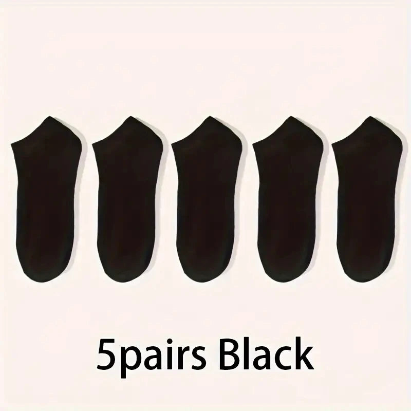 5/10-Pack Unisex Comfort-Fit Ankle Socks For All, Breathable &amp; Lightweight - Ideal For Sports &amp; Daily Wear