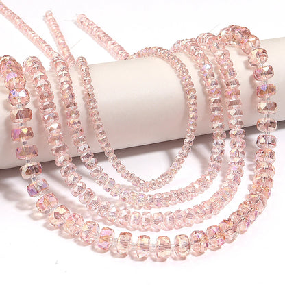 4/6/8mm Wheel Shape Austrian Crystal Glass Beads Flat Round Glass Loose Beads For Jewelry Making Bracelets DIY Accessories