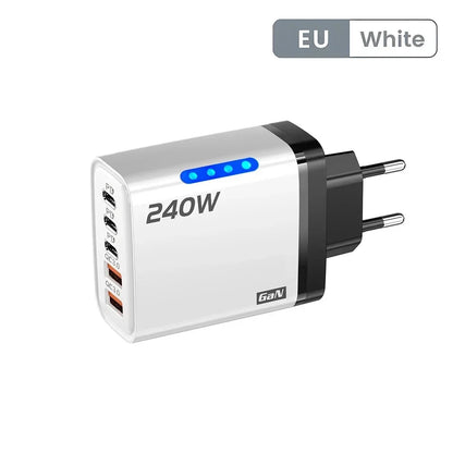 240W USB C Charger Quick Charge QC 3.0 PD Fast Charging Type C Phone Charger Adapter for iPhone Samsung Xiaomi Wall USB Chargers