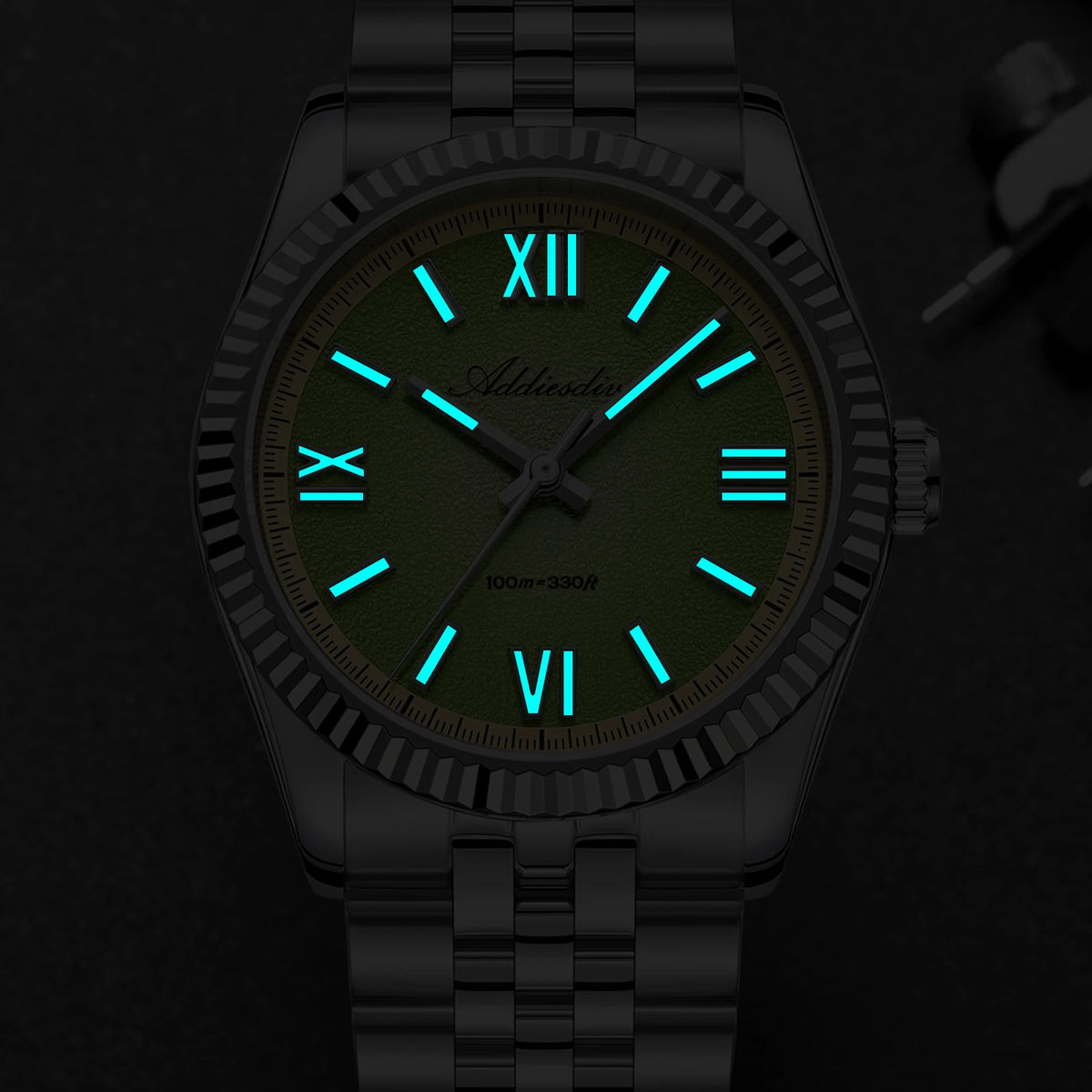 ADDIESDIVE Hight Quality Sapphire Glass 10Bar Waterproof Watches 316L Stainless Steel BGW9 Super Luminous Wristwatches for Women