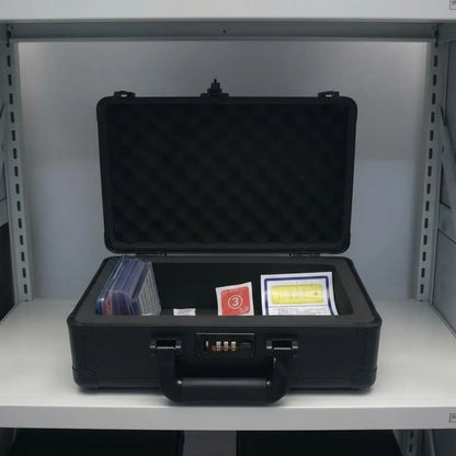 Lockable Card Container Portable Handle Slab Storage Container Aluminum Frame