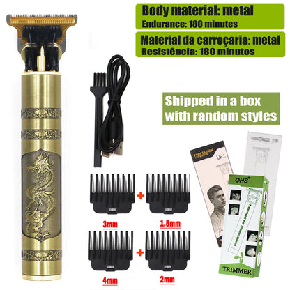 OHS Electric Hair Clipper Professional USB Cordless Clipper Professional Beard Trimmer Haircut Grooming Kit Hair Cutting Machine
