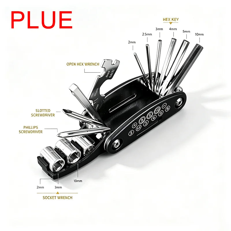 16-in-1 Socket Wrench Set, Non-Slip Rotating Head. Durable Stainless Steel for Home & Car Repairs. Easy & Universal Tool.