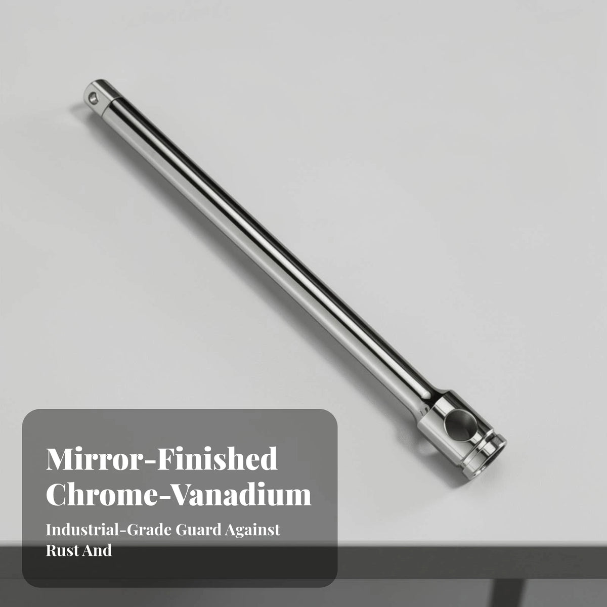 Socket Drive Bar Heavy-Duty Extension Bar with Knurled Grip Hand Tool Tight Confined Areas Mirror-Polished for Mechanics