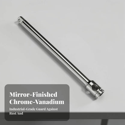 Socket Drive Bar Heavy-Duty Extension Bar with Knurled Grip Hand Tool Tight Confined Areas Mirror-Polished for Mechanics