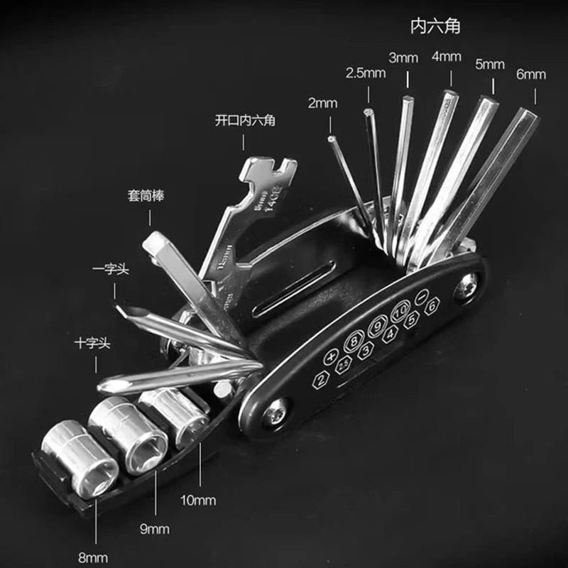 16-in-1 Socket Wrench Set, Non-Slip Rotating Head. Durable Stainless Steel for Home & Car Repairs. Easy & Universal Tool.