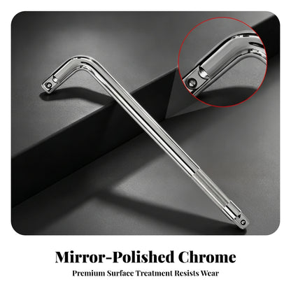 Socket Drive Bar Heavy-Duty Extension Bar with Knurled Grip Hand Tool Tight Confined Areas Mirror-Polished for Mechanics