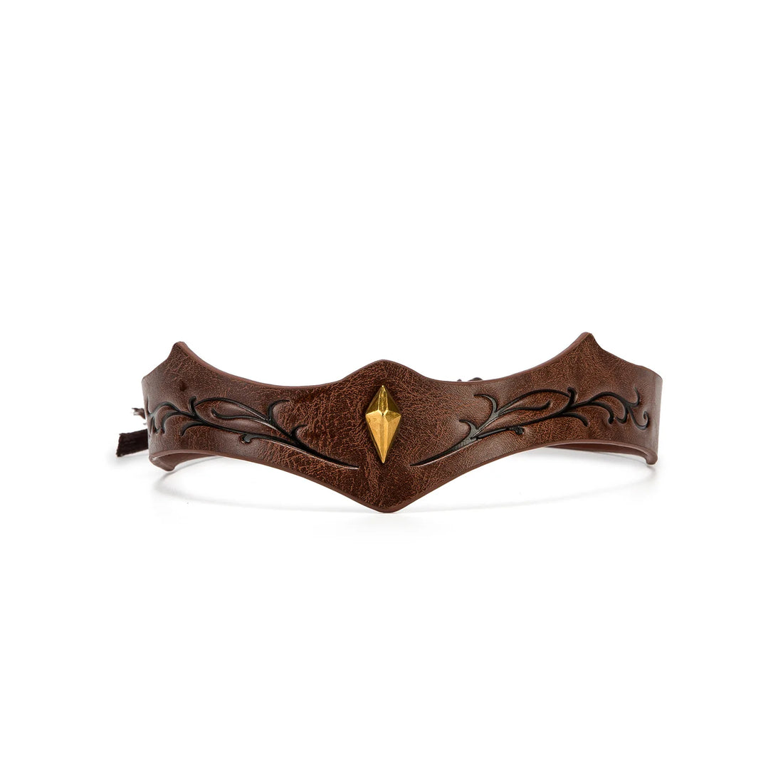 Vintage Medieval Renaissance Crown Adjustable PU Leather Headband Viking Headpiece Halloween Cosplay Accessory