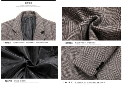 Fashion Plaid Single Breasted Jackets Men&