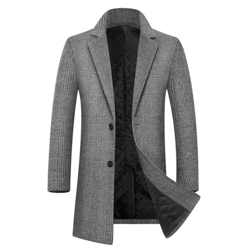 Fashion Plaid Single Breasted Jackets Men&