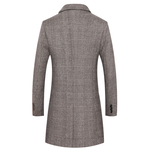 Fashion Plaid Single Breasted Jackets Men&