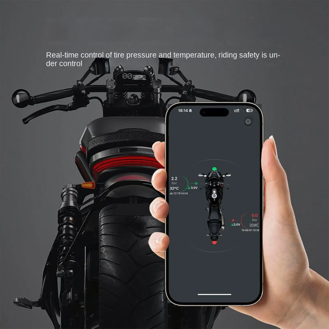 Tire Pressure Gauge Cordless Wheel Sensor Monitor System Motorbike Tire Pressure Sensor For Home Garage Workshop Offroad