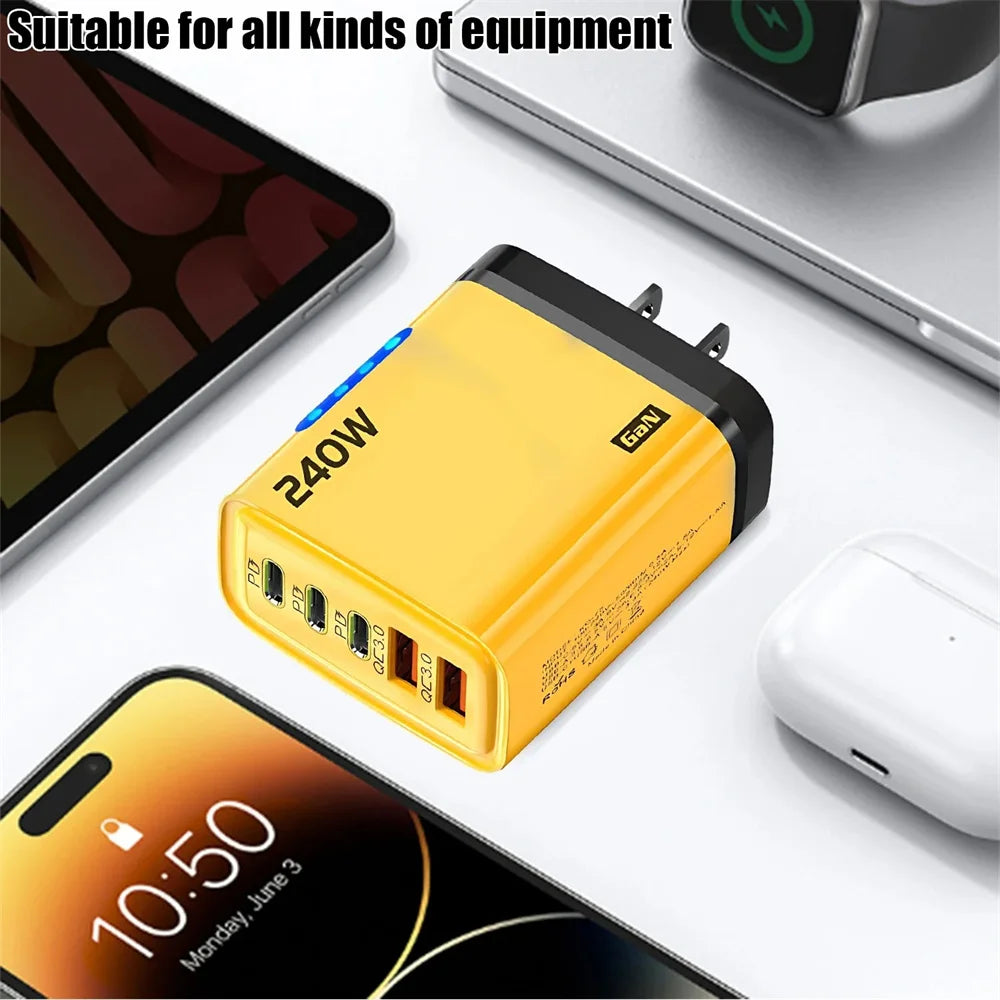 240W GaN 5-Port USB Wall Charger