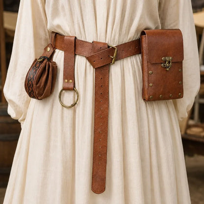 Medieval Viking Merchant Ranger Waist Hanging Set, Halloween Cosplay Costume Accessories for Men and Women
