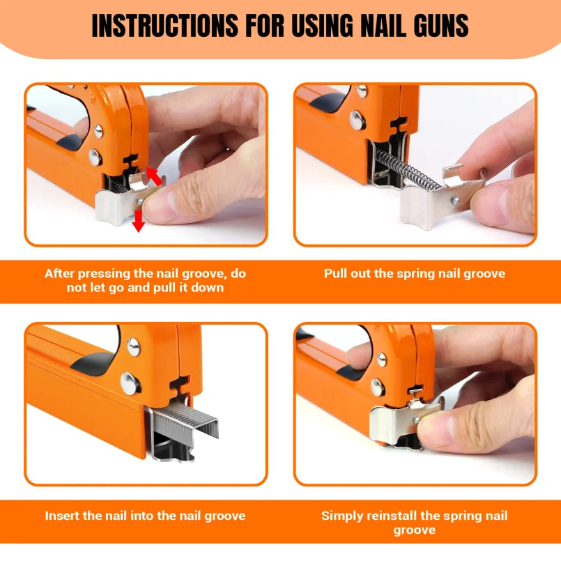 3 in 1 Nail Stapler Gun With 3000 Staples &amp; Staple Remover Tool Kit Stapler for Wood Fabric Stapler Home Repair DIY Tool Kit