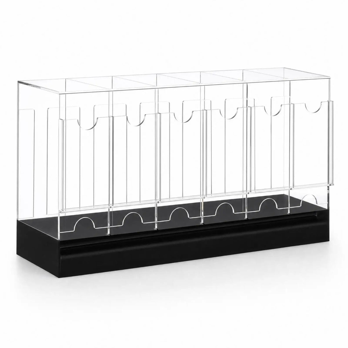 Card Packet Storage Display Case Acrylic Organizer Rack Six Compartment Divider Box for Booster Pack Collection