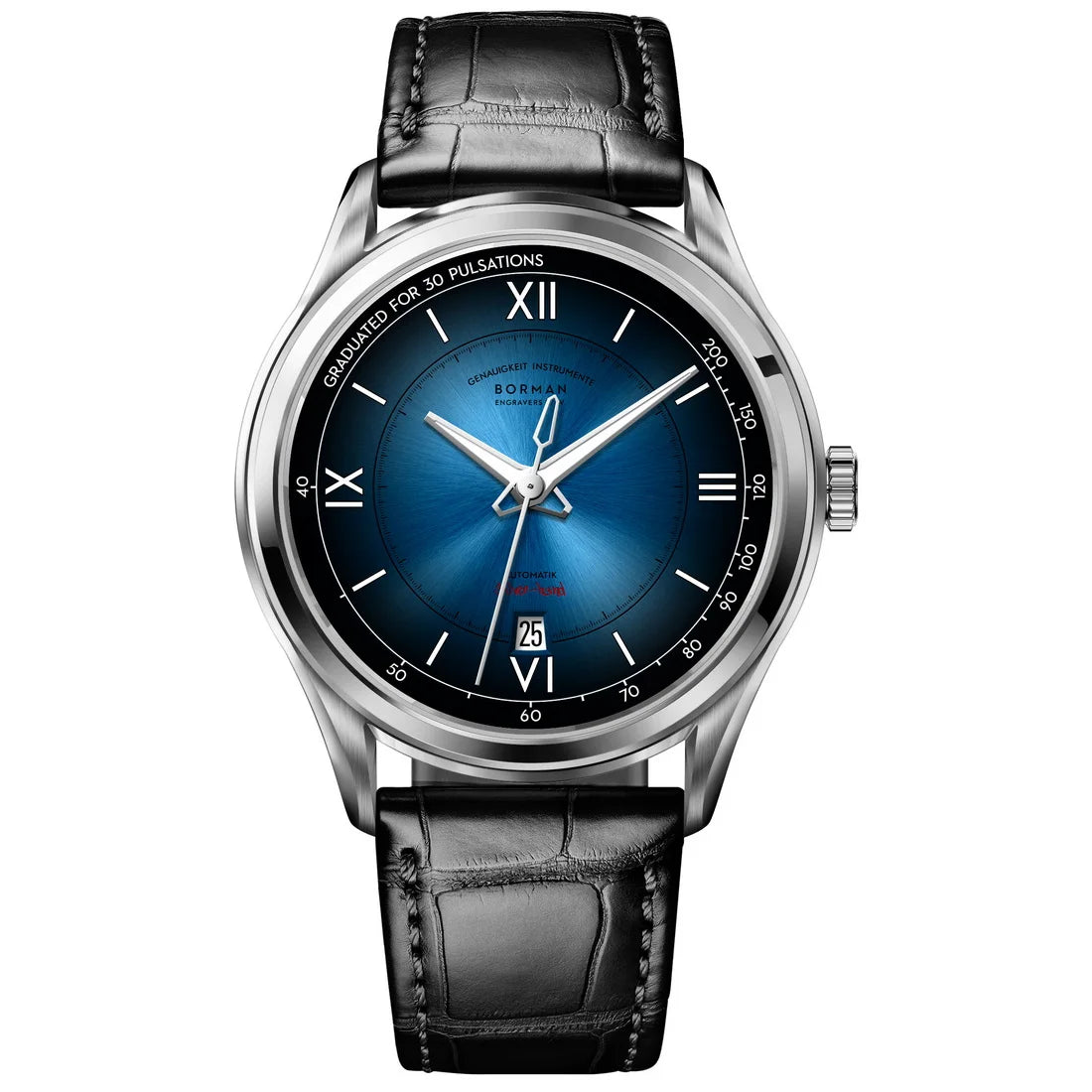 BORMAN Men Automatic Watch Fashion 41.5mm Mechanical Wristwatch 50M Waterproof Luminous Sapphire Mirror Gradient Dial Date