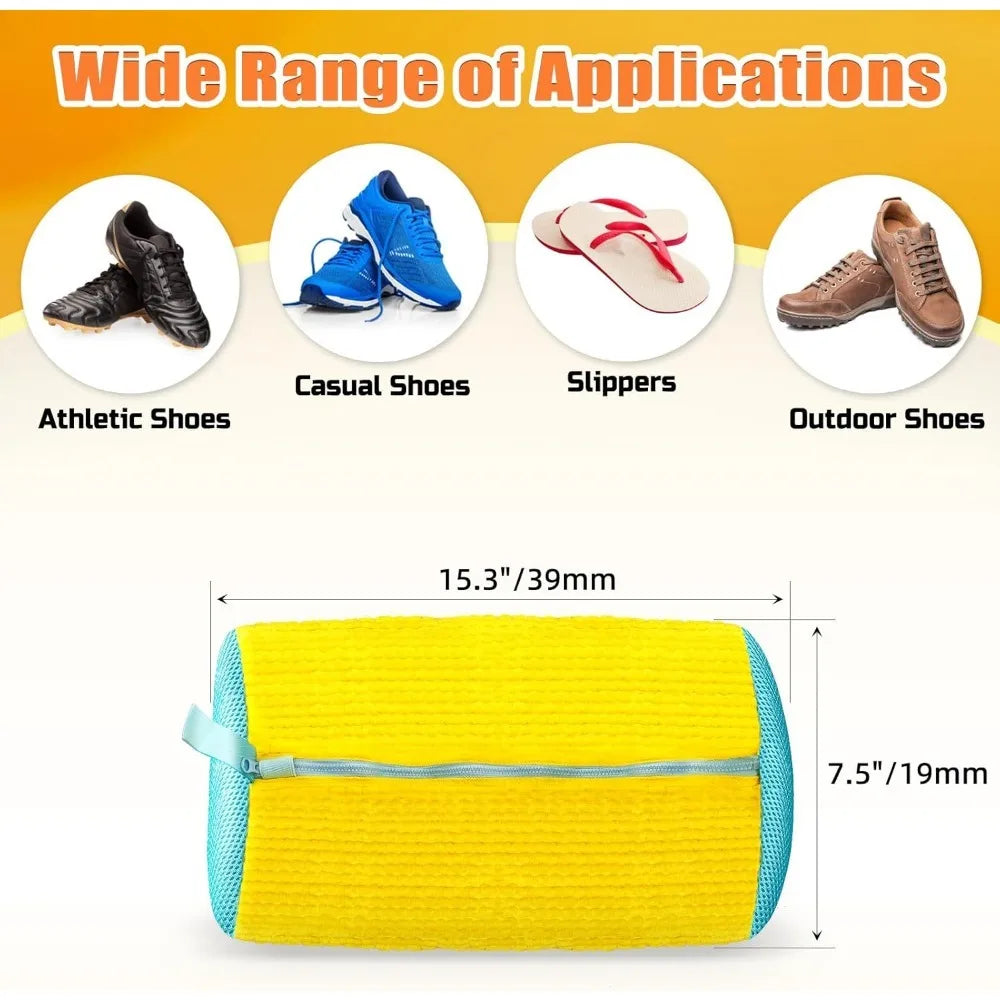 Shoe Washing Machine Bag – Laundry Mesh Bag for Washer &amp; Dryer – Yellow