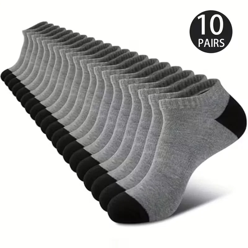 5/10-Pack Unisex Comfort-Fit Ankle Socks For All, Breathable &amp; Lightweight - Ideal For Sports &amp; Daily Wear