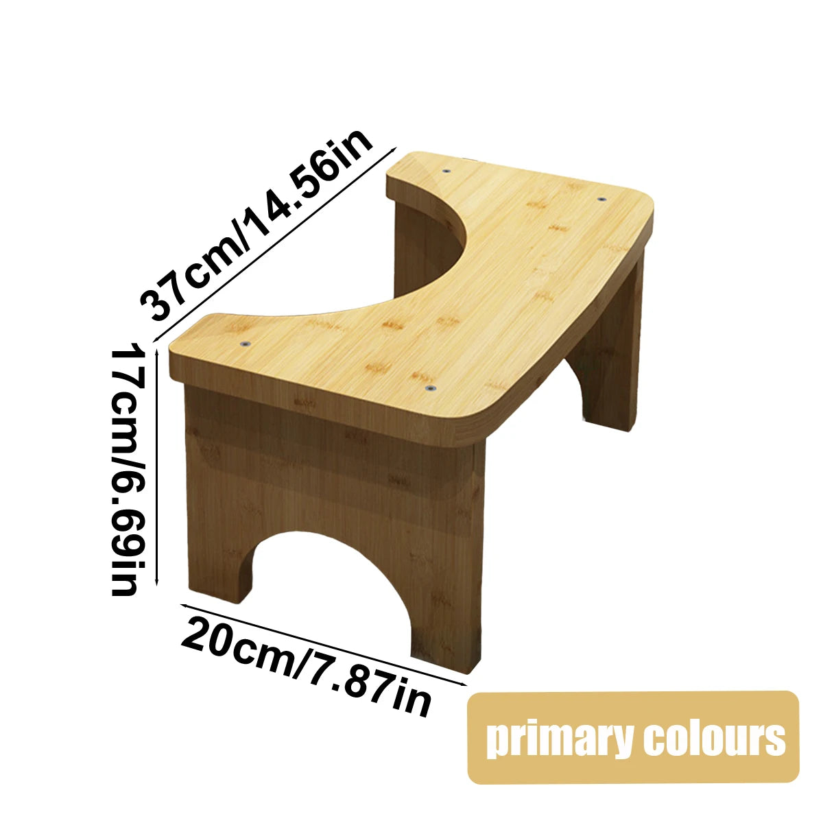 Sturdy Portable Bamboo Toilet Squat Stool for Adults,Wide and Stable,Bathroom Potty Stool,Easy to Use and Clean, Portable Design