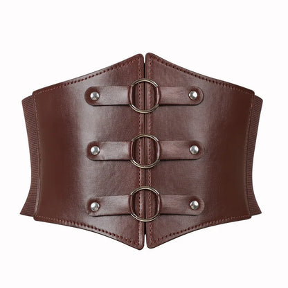 Medieval PU Leather Armor Set Pauldron Corset Waist Belt Bracers Men Viking Knight Pirate Cosplay Accessories Halloween Party